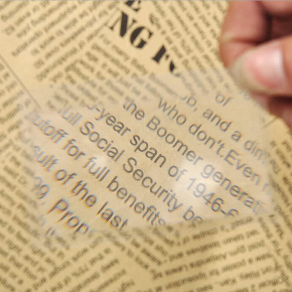 Yueton Pack of 12 Credit Card Sized Magnifying Lenses, Wallet Magnifiers 3X Lenses image number 5