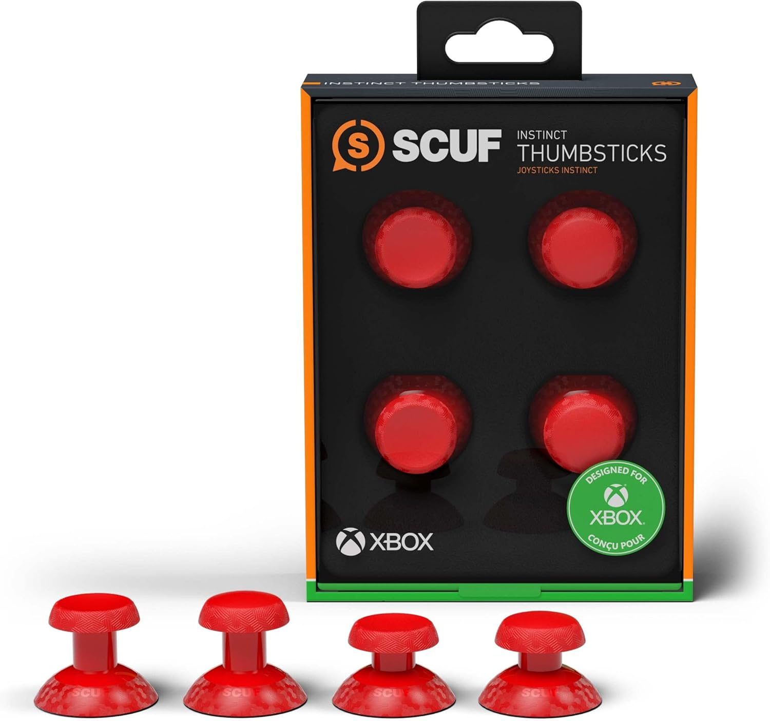 Scuf Instinct Pro Interchangeable Thumbsticks for Xbox Series X|S Controllers 4-Pack, Blue image number 2