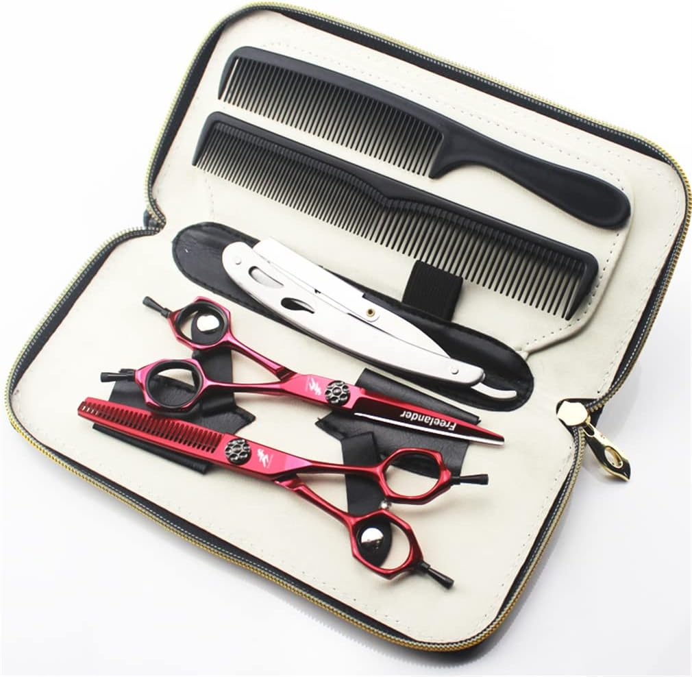 High End Professional Hairdressing Scissors Set/Flat Scissors/Thinning Scissors/Free Comb/Scraper/Professional Scissors Set image number 2