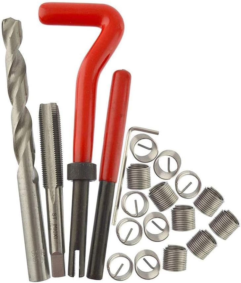 20Pcs Metric Thread Repair Insert Kit M5 M6 M8 M10 M12 M14 Helicoil Car Pro Coil Tool M10 * 1.0 M10-1.0