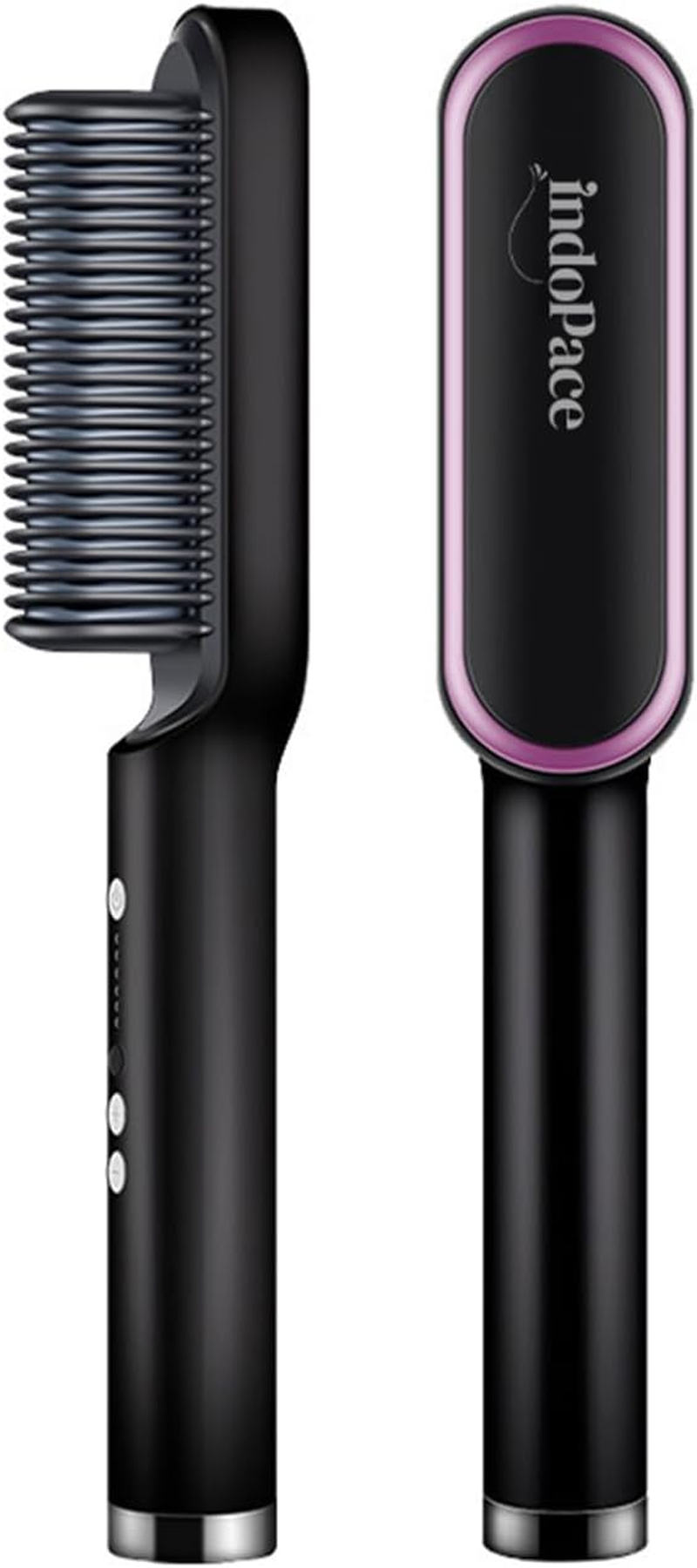 Hair Straightener Brush, Hair Iron with Built-In Comb, Fast Heating, 5 Temp Settings, Anti-Scald, Perfect for Professional Salon at Home, Hair Straightener That Reduces Styling Time image number 4