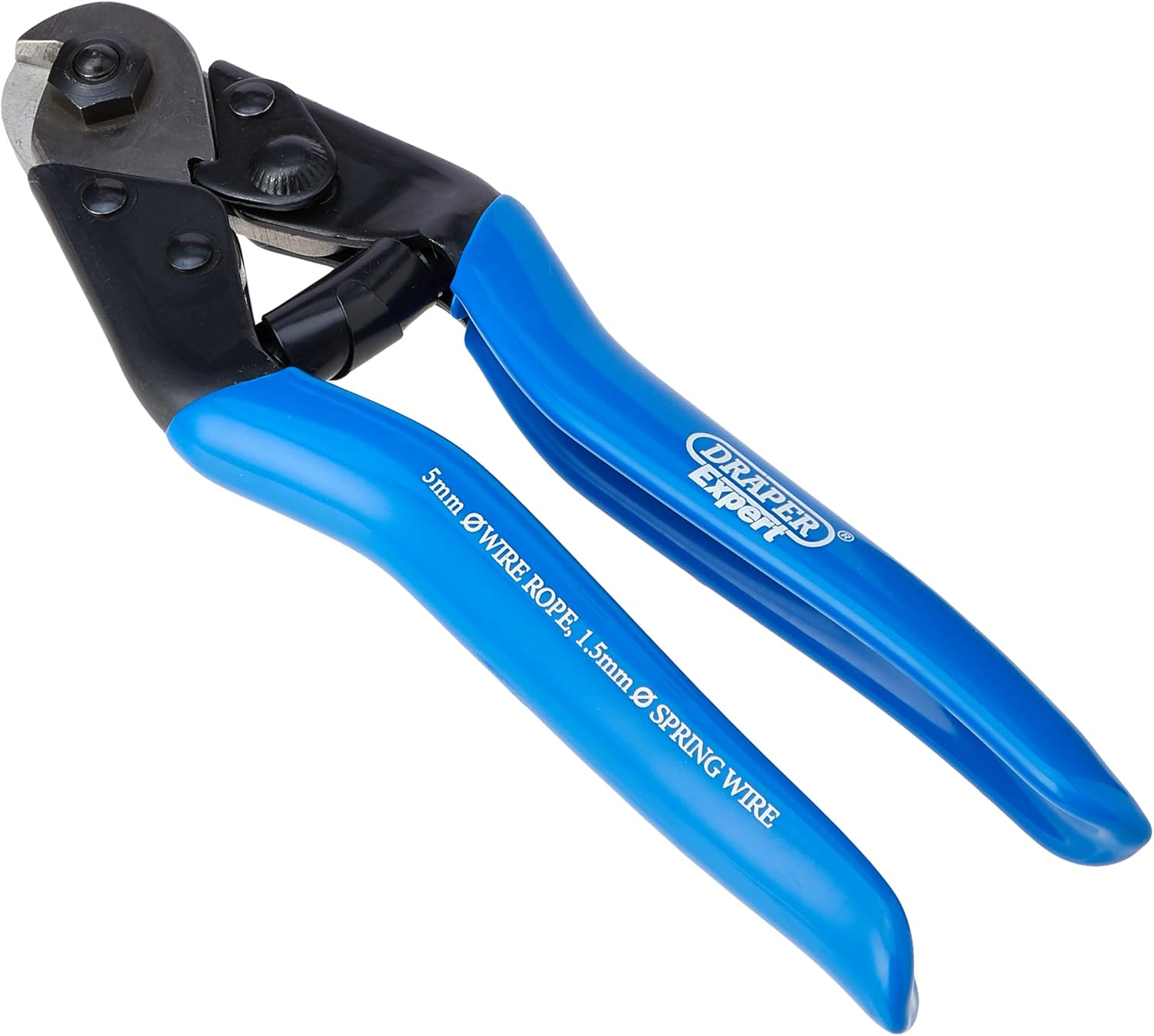 Draper 190Mm Wire Rope or Spring Wire Cutter, Blue image number 3