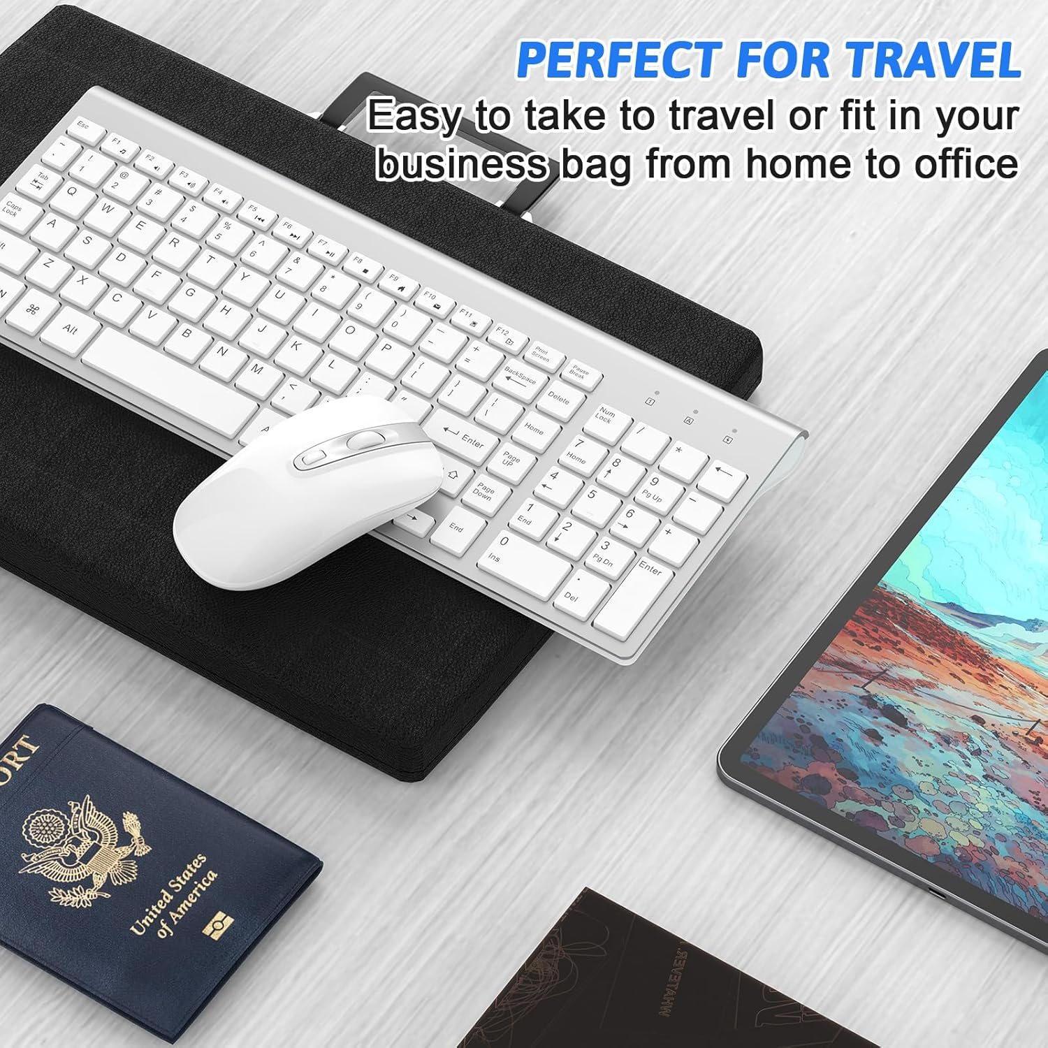 Wireless Keyboard Mouse Combo, Cimetech Compact Full Size Wireless Keyboard and Mouse Set 2.4G Ultra-Thin Sleek Design for Windows, Computer, Desktop, PC, Notebook image number 4