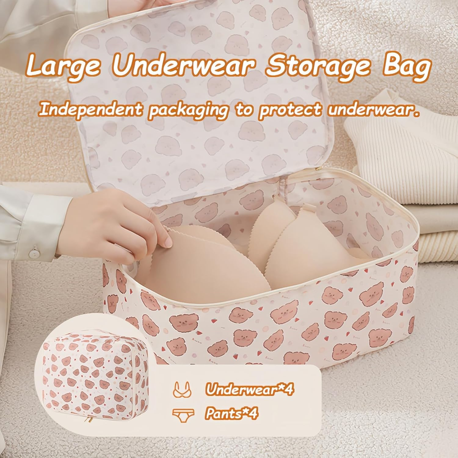 Packing Cubes for Travel, 8Pcs Travel Luggage Organizers for Suitcase, Multi-Size Packing Organizers with Compression Straps & Premium Water-Resistant Fabric image number 3