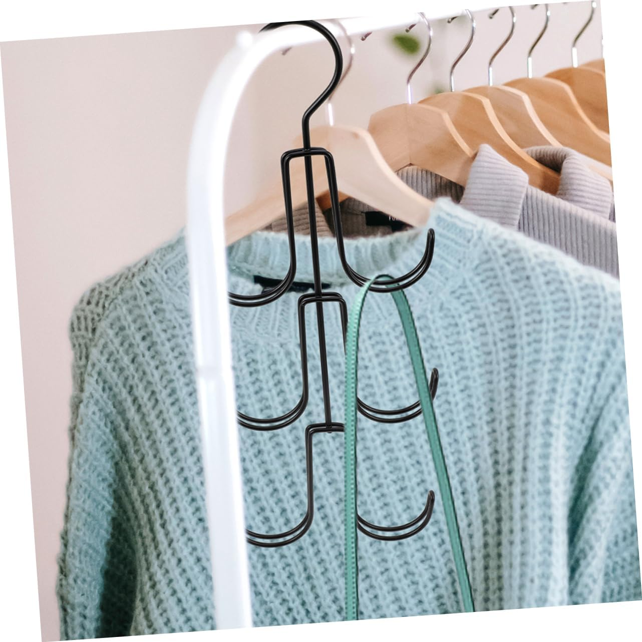 Cabilock Purse Organizer for Closet Bag Organizer Metal Handbag Hanger Sturdy Storage Rack Practical Purse Holder for Closet 2Pcs image number 5