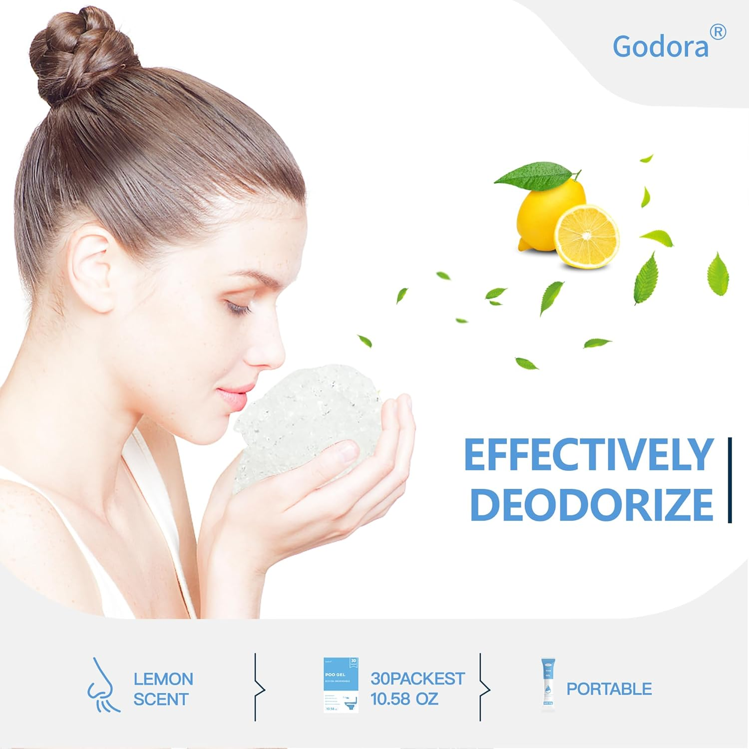Godora Eco-Friendly Poo Urine Gel Powder with Spoon, Fast-Absorbing Camping Toilet Chemicals, Rapidly Biodegradable Eco Gel for Portable Toilet, for Outdoor Portable Bedpans & Emergencies image number 5