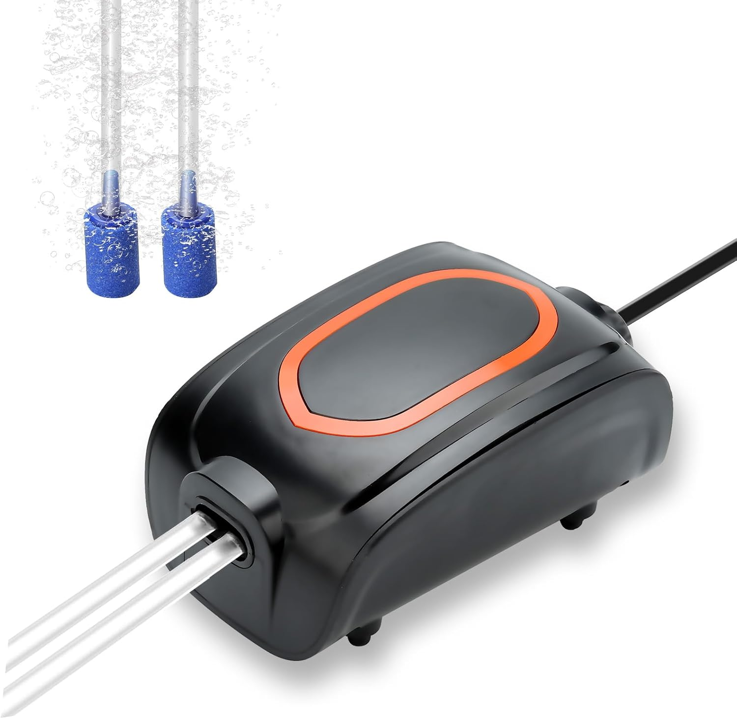 Aquarium Air Pump, 2 * 3L/Min Adjustable Powerful Fish Tank Air Pump, Quiet Fish Tank Oxygen Aerator Pump with Accessories for 1-125 Gallon Tanks image number 1