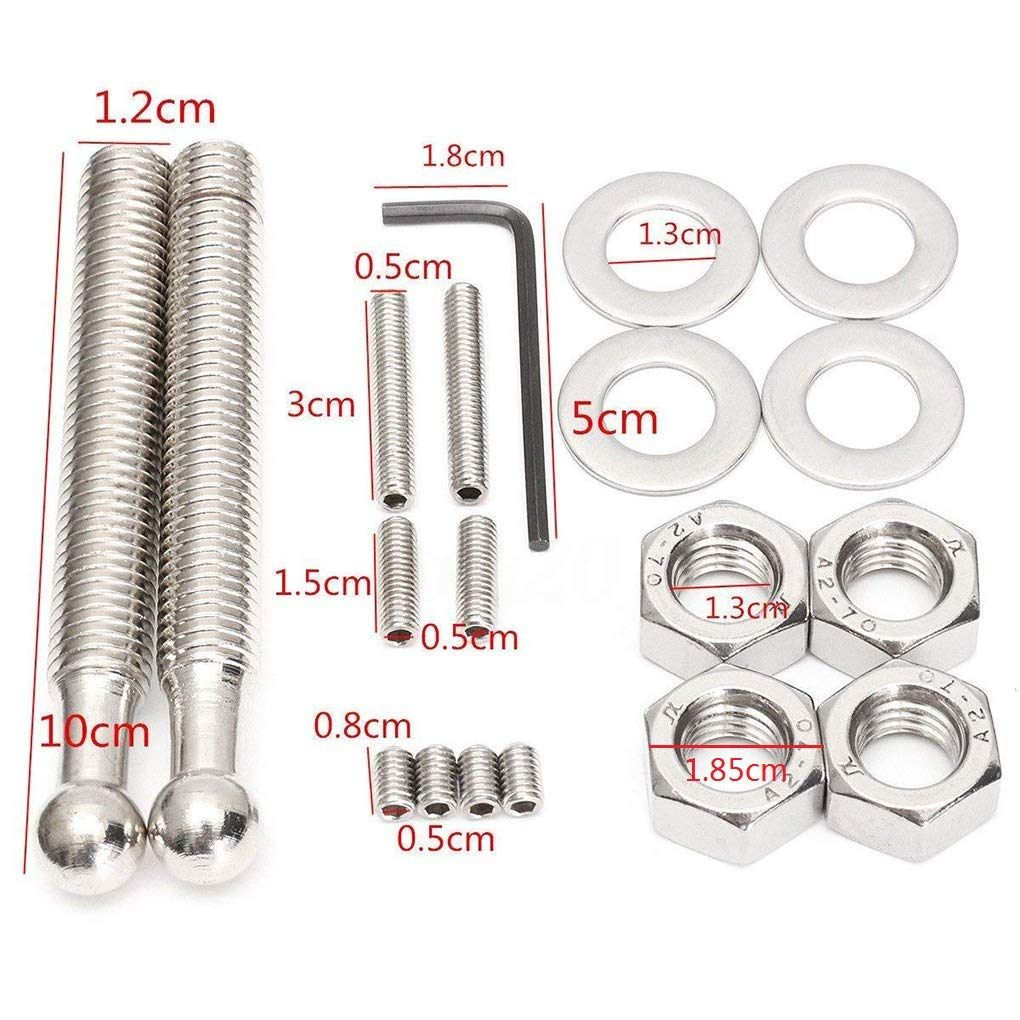 2 Pack Quick Release Latch Universal 2.44In/62Mm Diameter Universal Aluminum Alloy Push Button Quick Latch Hood Pins Lock Clip Kit for Auto Car Hood Pins Lock (2 Pack-Black Pro) - 2Pin Switch 69 image number 3