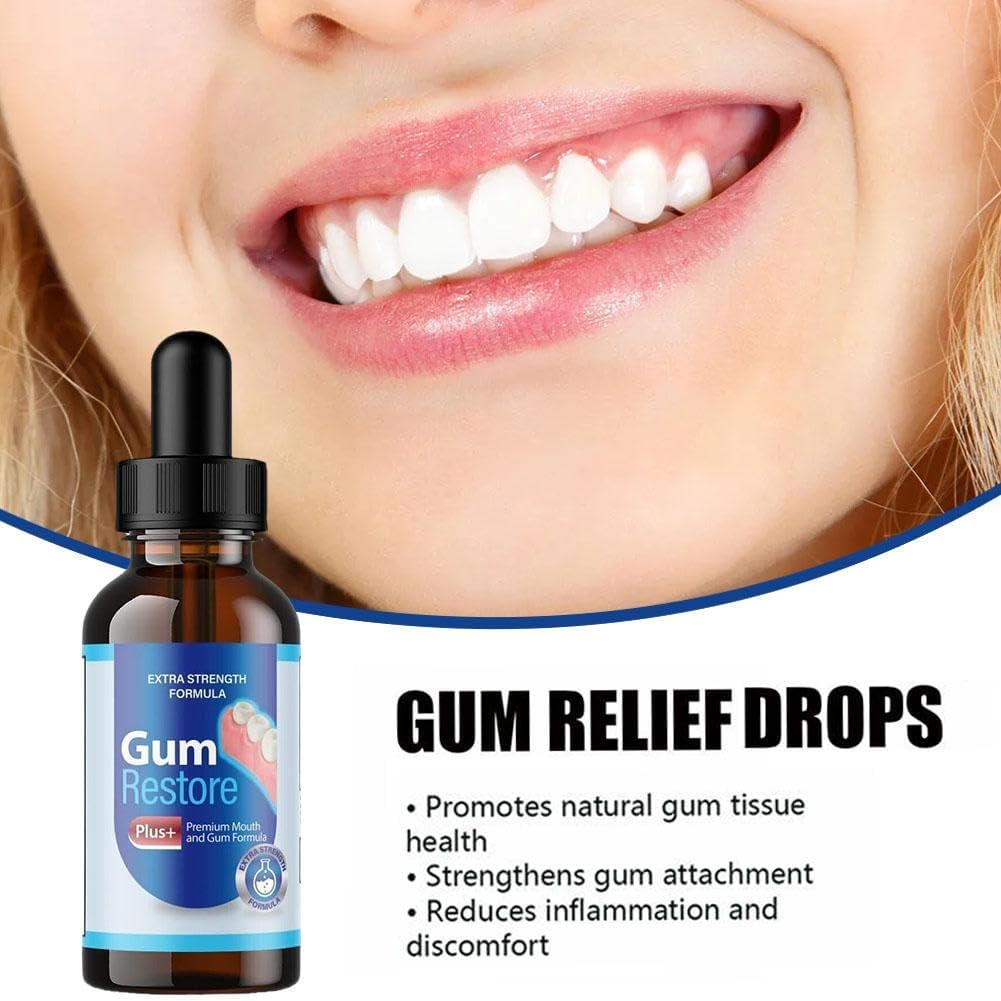 5Pcs Gum Restore Drop for Adults - Gum Repair Regrowth for Receding Gums Treatment & Stain Removal Natural, Bad Breath Treatment & Fresh Breath & 30Ml Portable Oral Care Solution image number 4