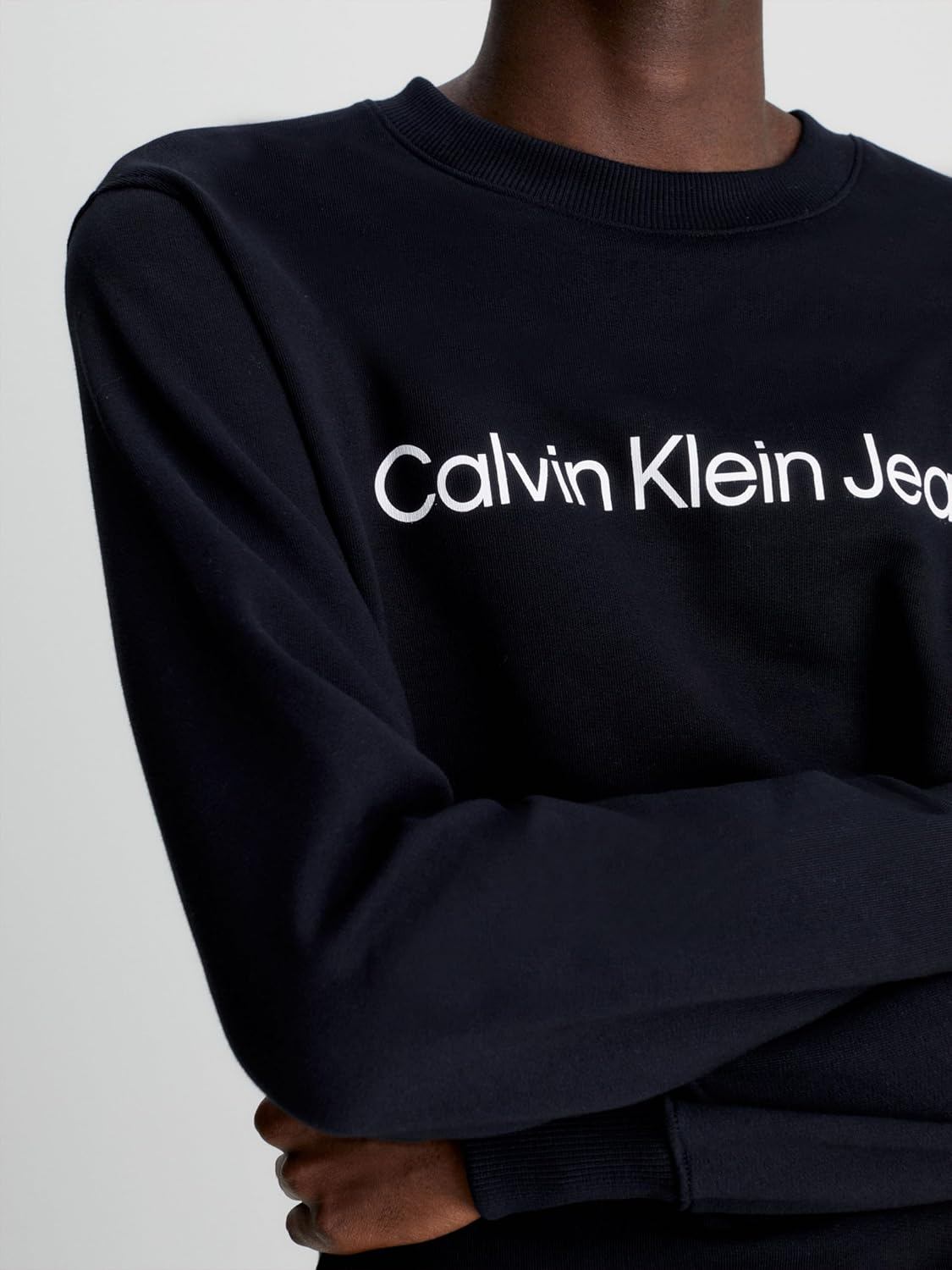 Calvin Klein Jeans Mens Core Institutional Logo Sweatshirt, Ck Black