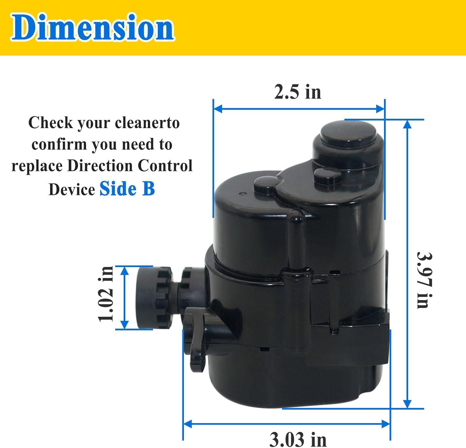 R0524800 Sideb Direction Control Device Replacement, for MX8/MX6 Series in Ground Automatic Pool Cleaners image number 2