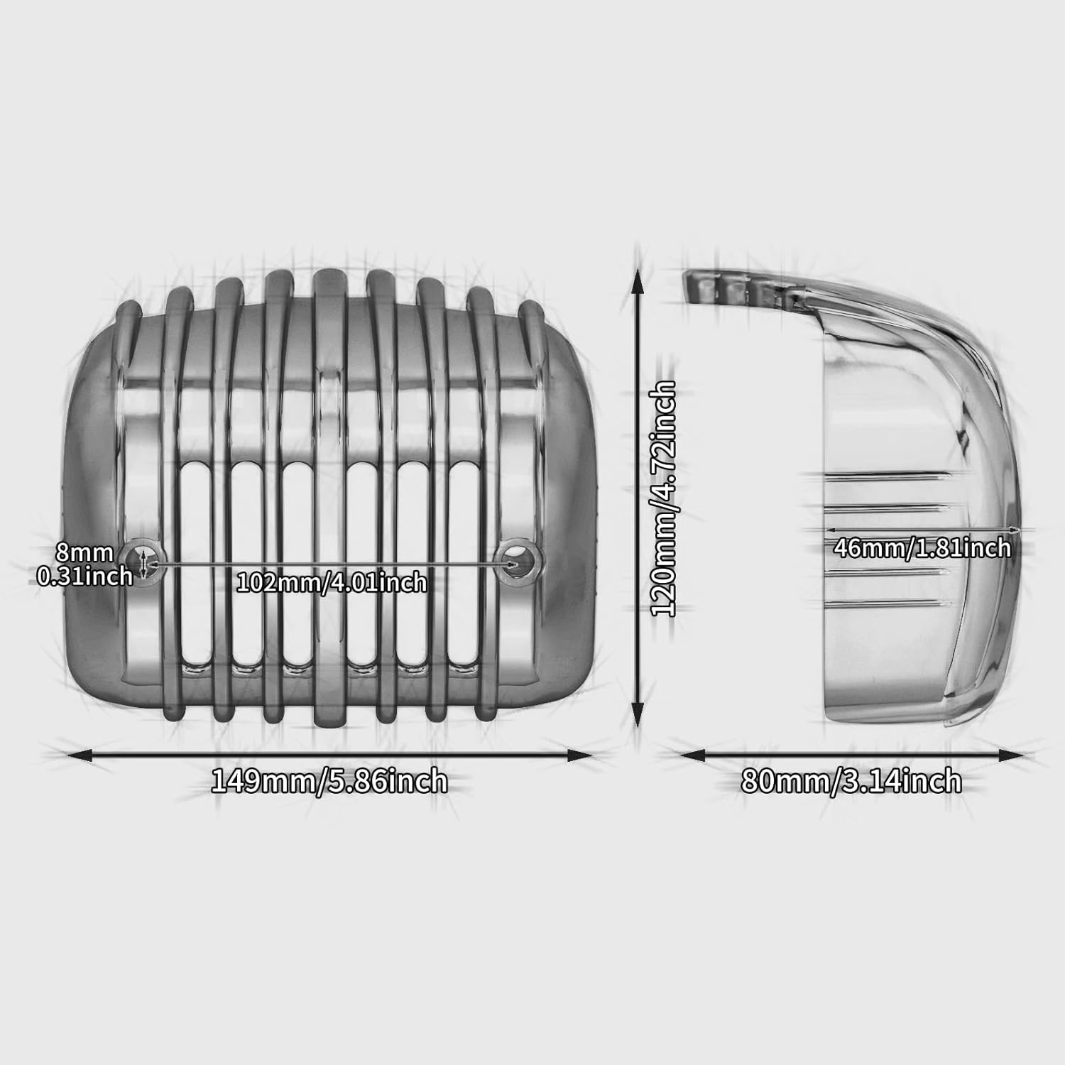 Voltage Regulator Cover Trim Fairing Protector Fit for Harley Softail FXS FXSB FLSTSB FXSTC 2001&ndash;2017 Chrome Guard Accessory for Motorcycle Engine Front Protection image number 3