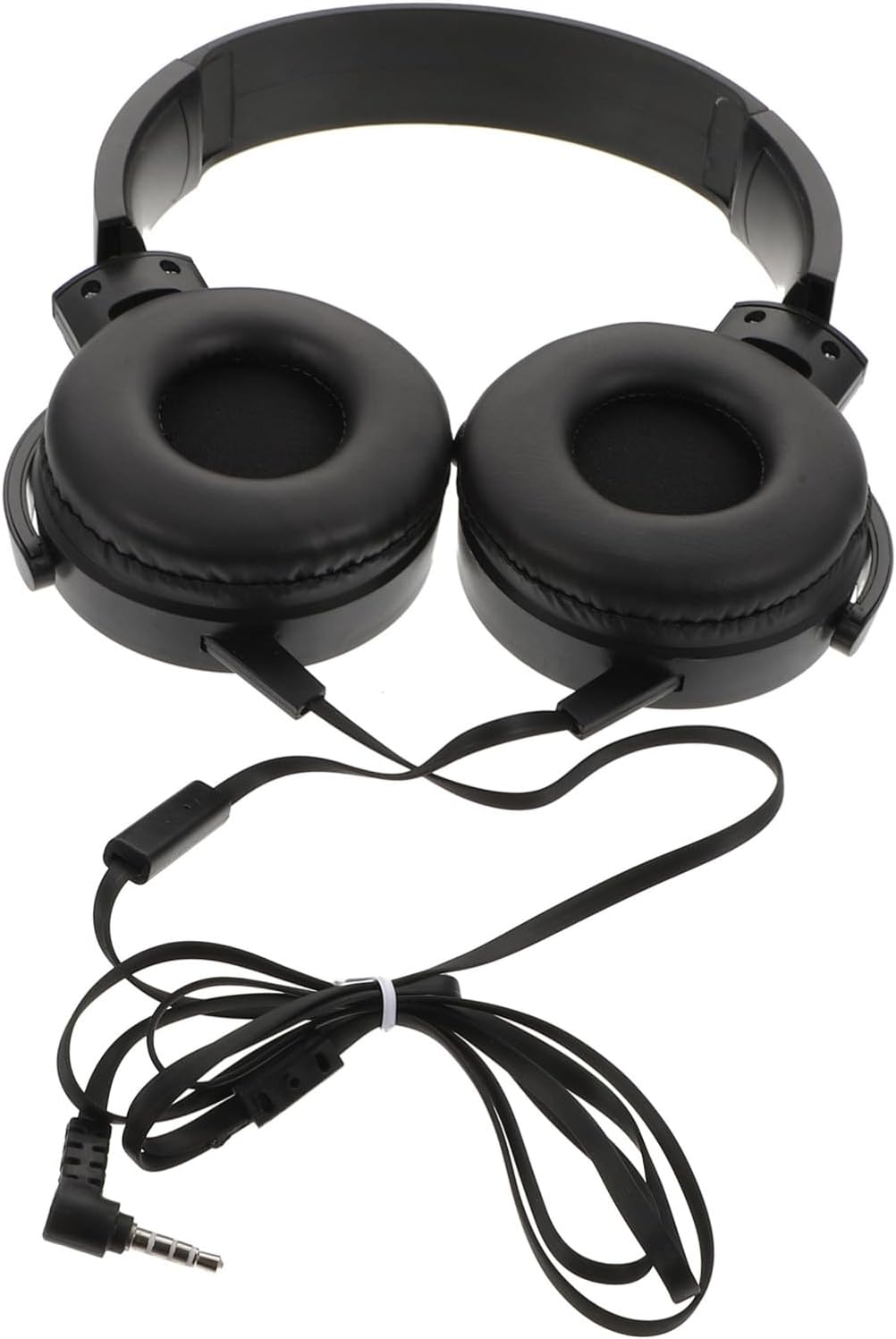 Tofficu Wired Headset with Microphone, Stereo Head-Mounted Headphone for Desktop Computer, Black On-Ear Music Headphone Suitable for Gaming and Online Communication image number 1