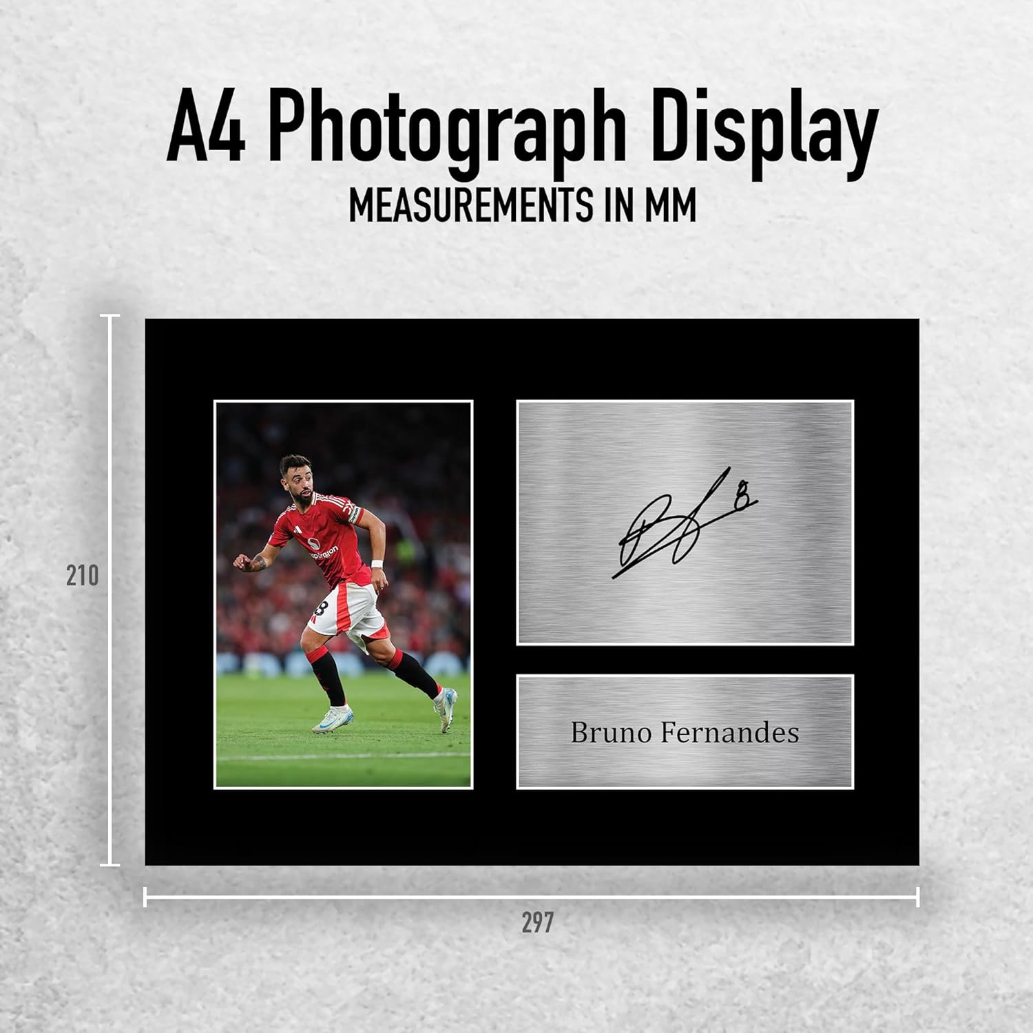HWC Trading Bruno Fernandes Printed Signed Autograph Picture for Fans and Supporters - A4 image number 5