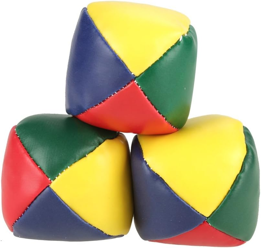 3PCS Juggling Balls, Leather round Balls Baby Juggling Ball Fun Circus Beginners Learning Prop Small Sandbag Toy Set for 1+ image number 5