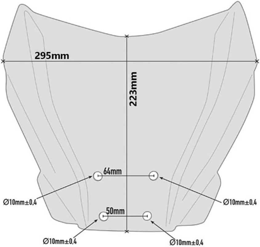 Motorcycle Accessories for Benelli 502C 502 C 2019 2020 2021 Motorcycle Parts Windshield Windscreen Windshield Deflector Motorcycle Windshield (Color : Gray)