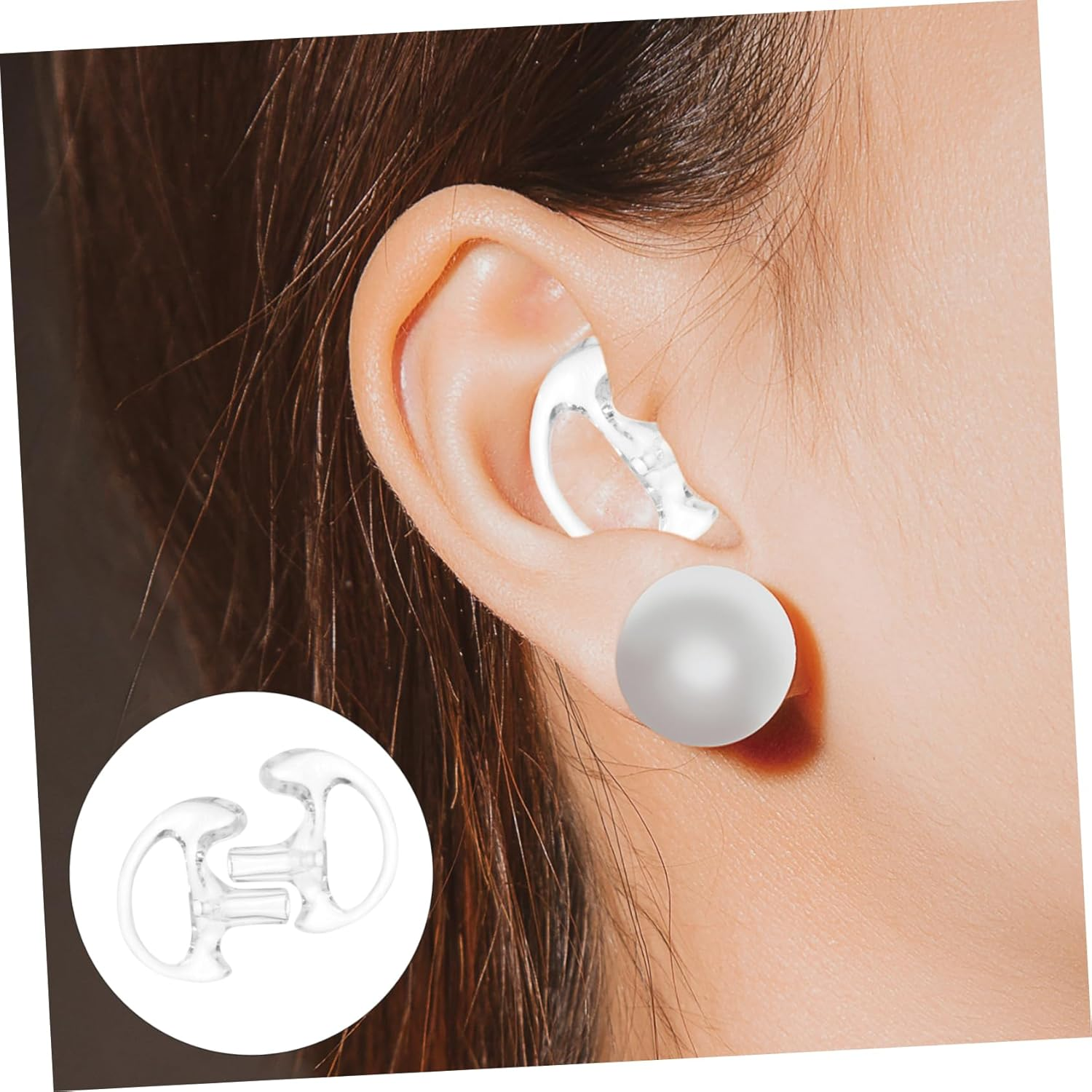 HOMSFOU 5 Pairs Accessories Replacement Replaceable Ear Mold Reusable Earpiece Insert Silicone Earpiece Ear Inserts Small Ear Supply image number 3