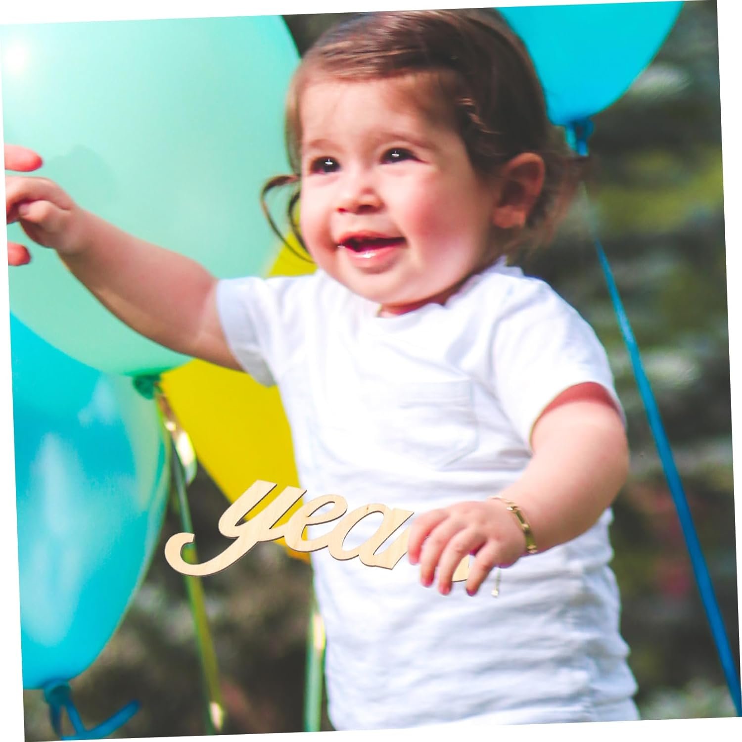 Wooden Milestone Disc for Newborn Announcement Signs Months Growth Cards Delicate Party Decorations for Shower image number 1