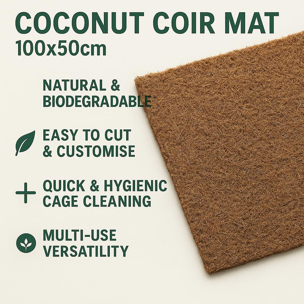 3PCS Large 100 X 50Cm Coconut Mat Natural Coco Liner Roll Coconut Palm Carpet Coconut Coir Liner Sheets Coco Mat for Planter Window Box Flower Basket Garden Decoration Animal Pet Pad Liner image number 4