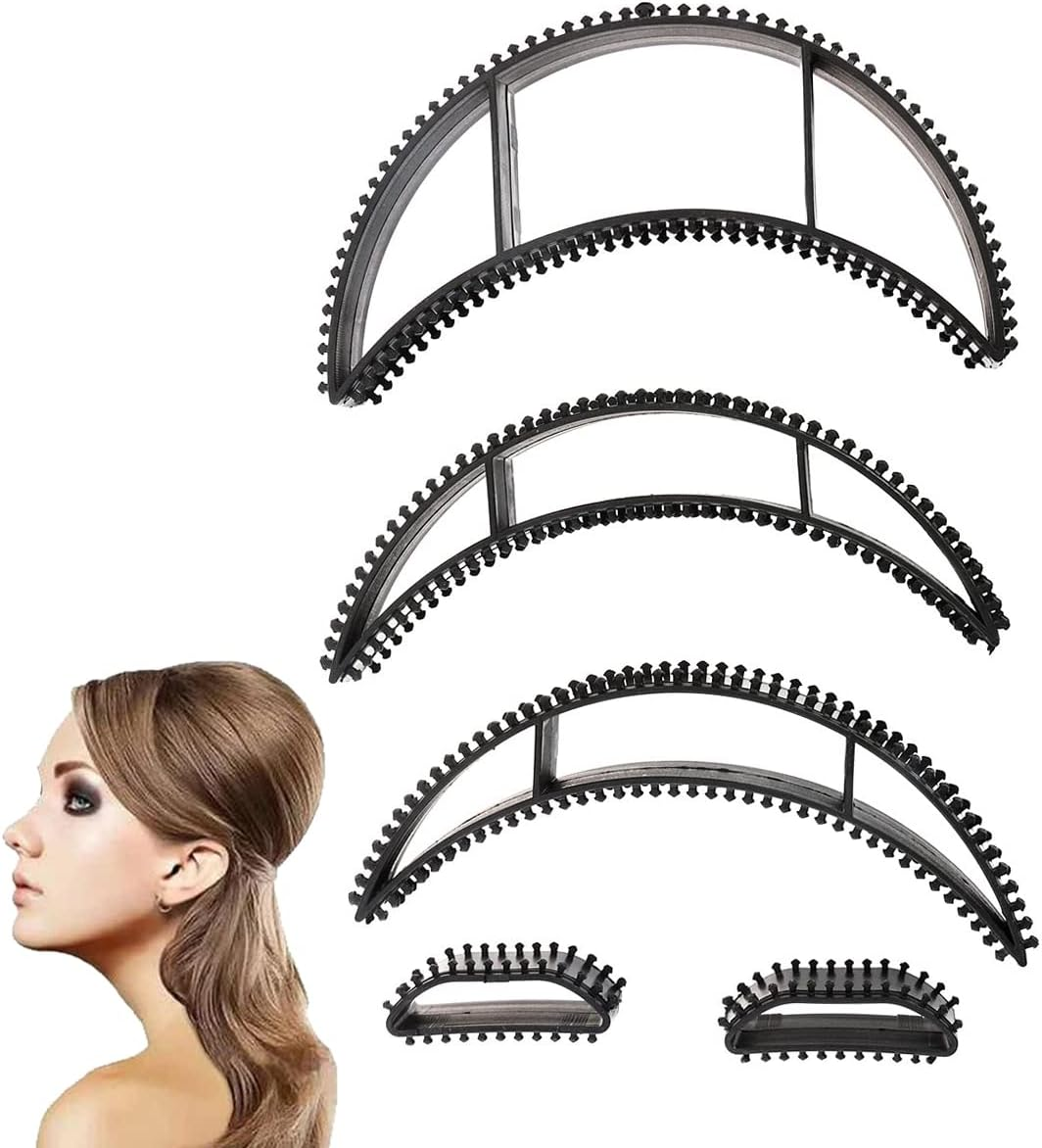 AEGYPIUS 5 PCS Charming Bump It up Volume Inserts Hair Comb for Added Volume, Black Hair Style Tool Hair Comb, Hair Base Styling Accessories for Women Lady Girl (Black) image number 5