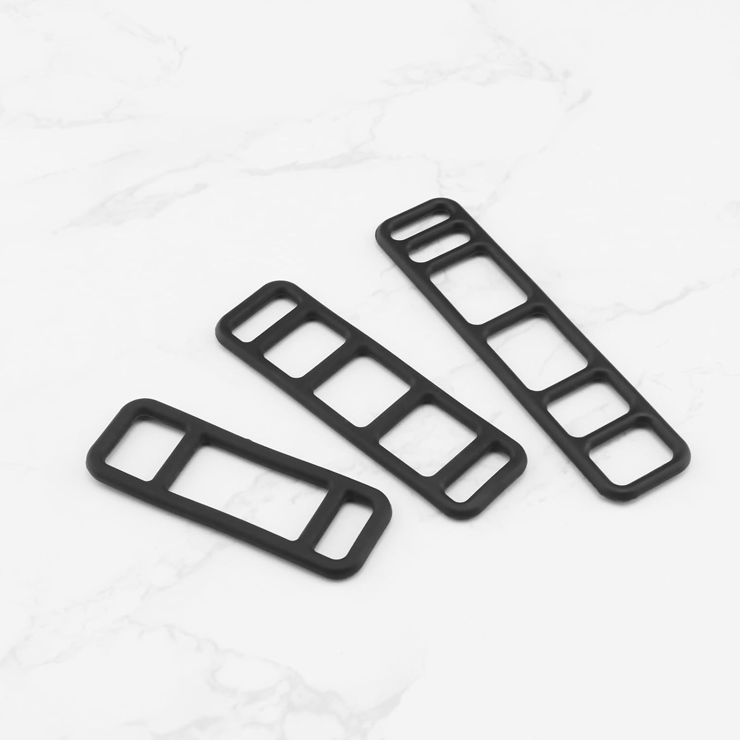 LT Easiyl 12Pcs Bicycle Black Stretchable Silicone Strap Bike Fixed Silicone Strap for Bicycle Headlights Taillights Car Driving Recorders image number 1