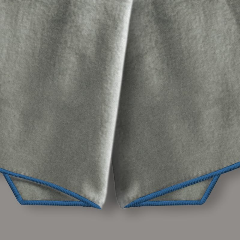 ATHLETICK 2 Pack Microfibre Towel Set for Gym, Yoga, Sports,Camping & Travel-400Gsm Quick Dry, Soft Hand Towels-Lightweight for Beach,Bath,Hiking,Hair & Kitchen-Super Absorbent with Bag (Grey) image number 5