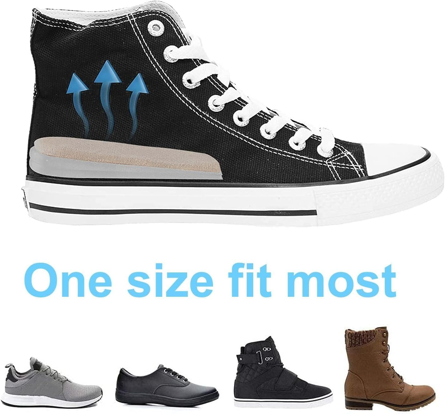 Adjustable Orthopedic Heel Lift Inserts, Gel Heel Pads, Height Increase Insole for Leg Length Discrepancies, Heel Spurs, Heel Pain, Sports Injuries, and Achille Tendonitis (White, 40-45)