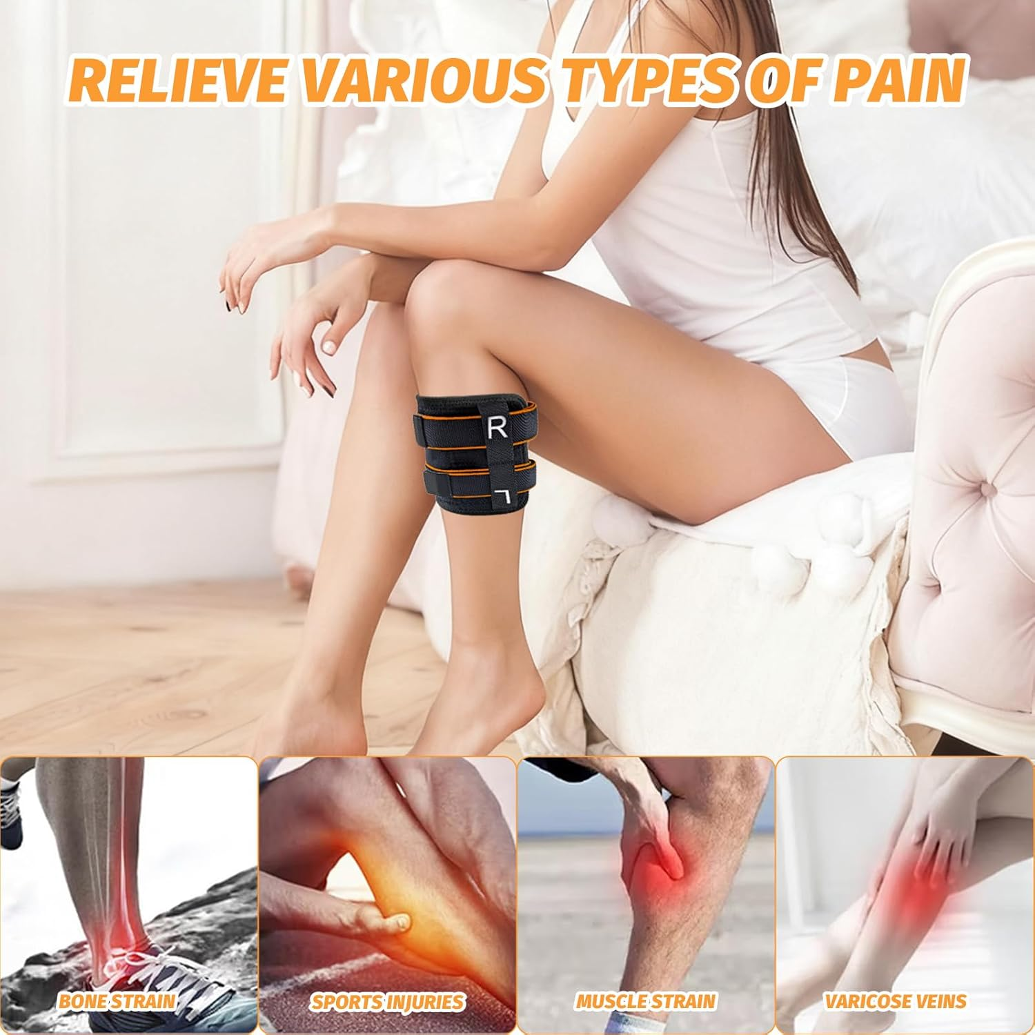 Sciatica Pain Relief Brace Device for Sciatic Nerve Pain, Sciatic Knee Leg Brace for Lower Back and Hip with Dual Pressure Pads, Suitable for Unisex image number 4