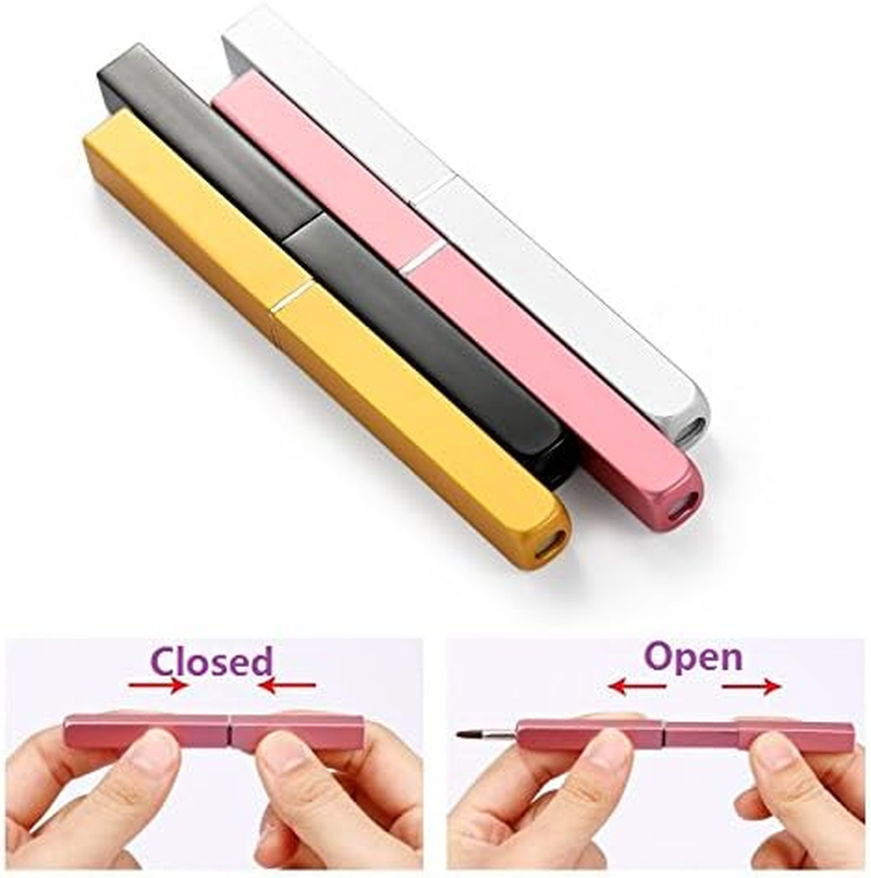 Exquisite Professional Lip Brush Applicators-Retractable Lipstick Brushes- Lipstick Gloss Makeup Brush Tool for Women and Girls (Bright Gold) image number 3