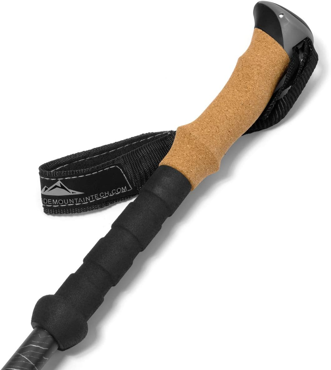 Cascade Mountain Tech Trekking Poles - Carbon Fiber Walking or Hiking Sticks with Quick Adjustable Locks image number 1