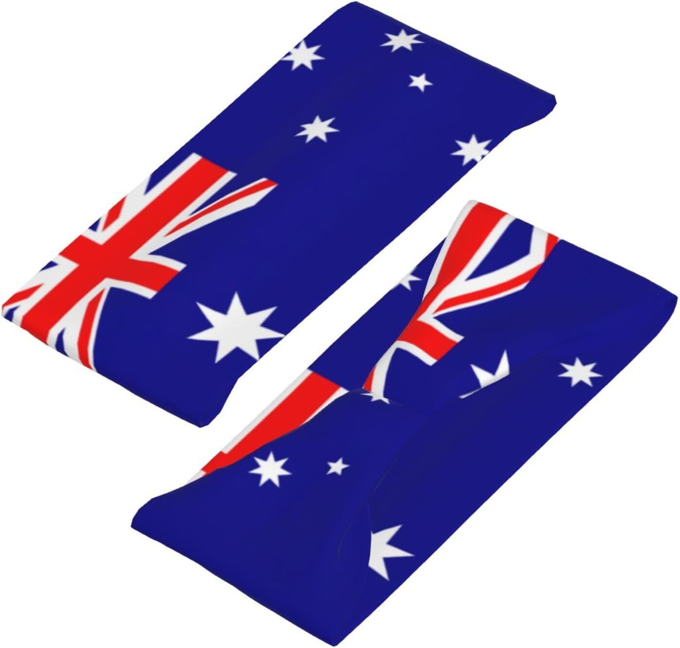 Australian Flag Sports Headband&Hairbands Sweatband for Running,Workout,Basketball,Yoga Unisex Wide Headband image number 1