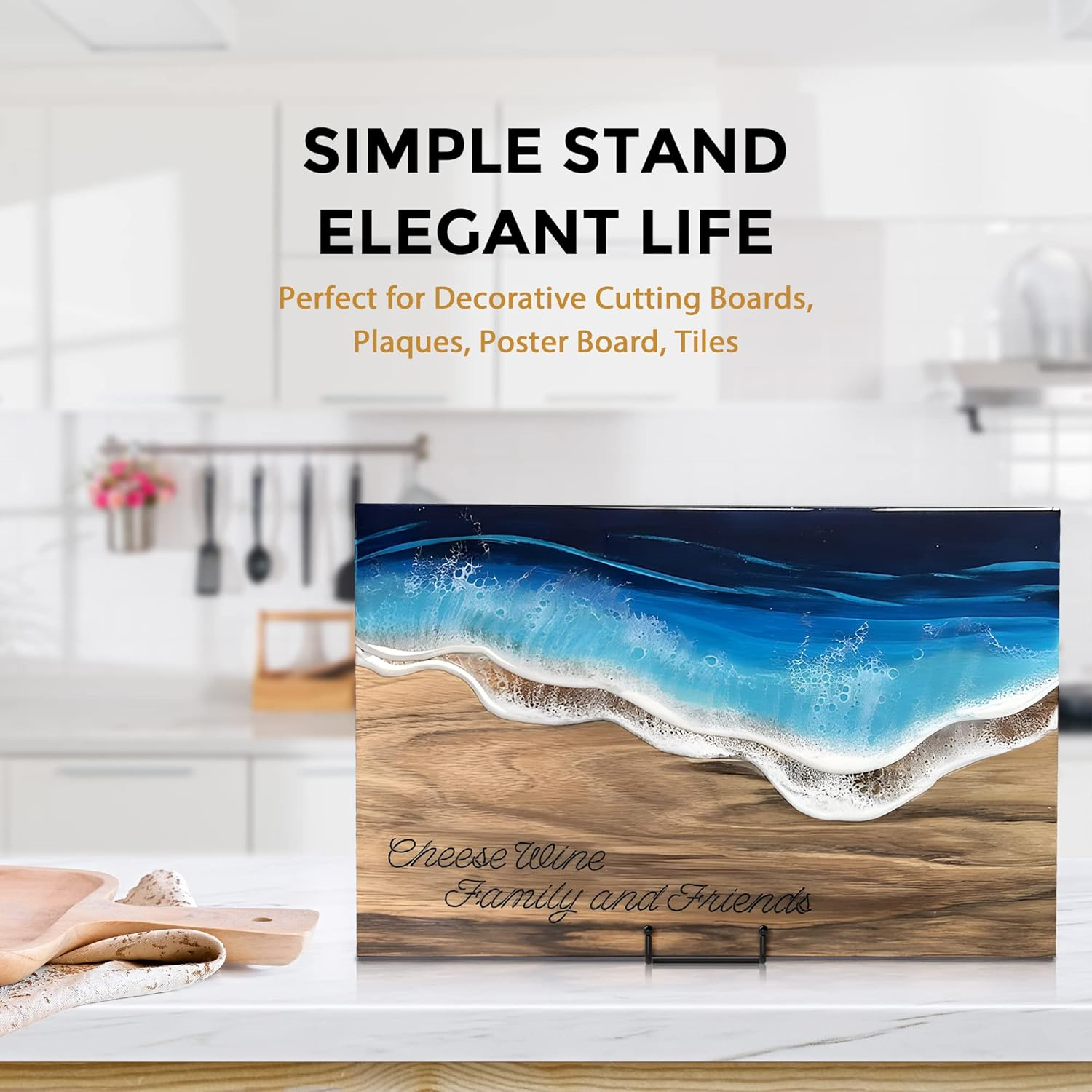 TR-LIFE 10 Inch Large Plate Stands for Display - Metal Plate Holder Display Stand + Picture Frame Holder Stand + Small Easels for Decorative Platter, Book, Plaques, Photo, Tabletop Art (2 Pack) image number 6