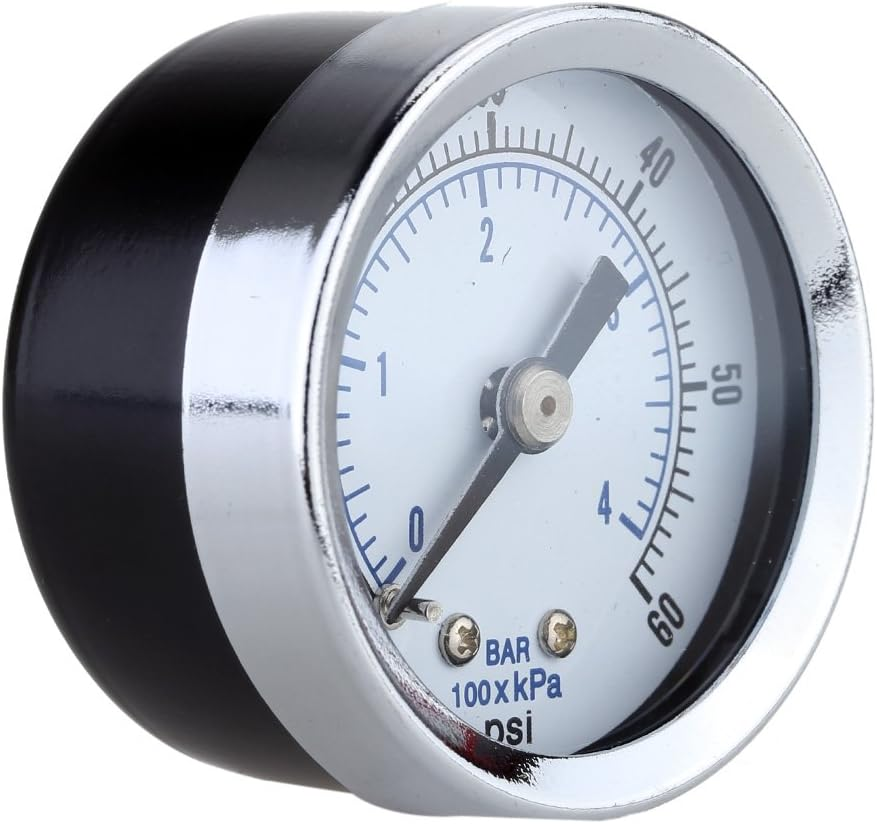 1/8" BSPT Air Compressor Hydraulic Pressure Gauge 0-60 PSI Back Mount 40Mm Dial Plate image number 2