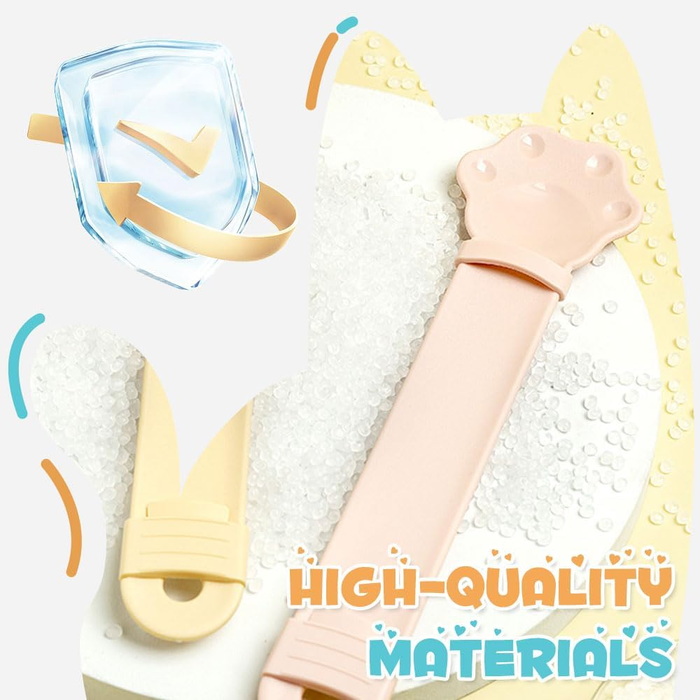 Cat Strip Feeder, 2024 New Cat Strip Happy Spoon Cat Treat Feeder Food Spoon with Hanging Hole, Multi Functional Cat Wet Treat Squeeze Treat Spoon for Pet Dogs Cats (Pink) - Pink image number 3