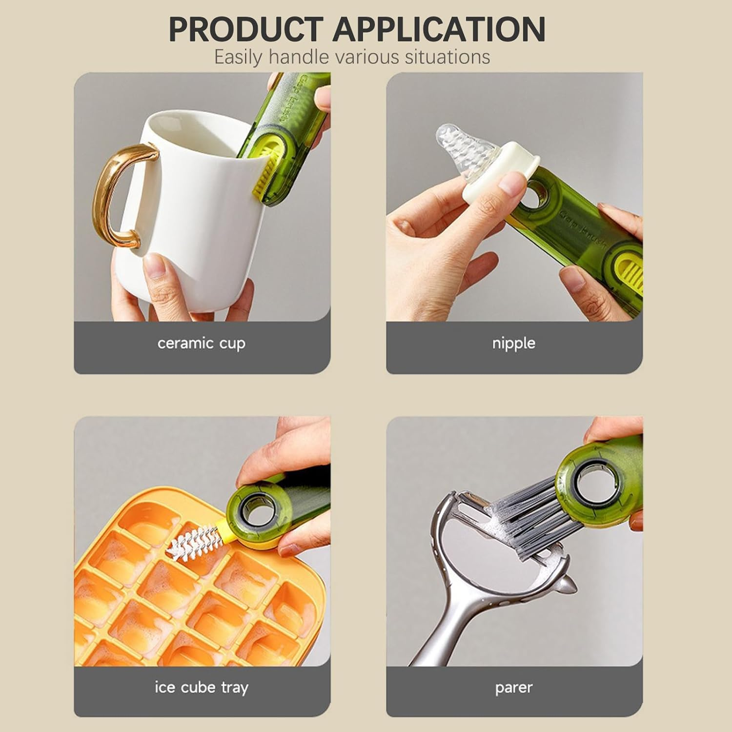 3Pcs 3 in 1 Multifunctional Cup Cleaning Brush - All in One Straw Cleaner and Detail Brush Set, Effective Brush Cleaner and Bottle Cleaner Tools for Home Kitchen Use