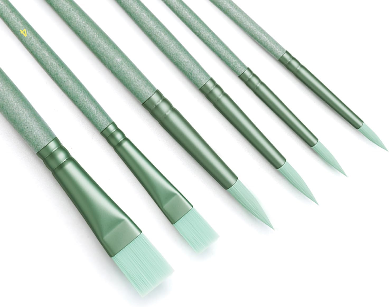 Paint Brushes Set for Acrylic Painting,Watercolor Brushes Painting Brush Nylon Hair Brushes for Acrylic Oil Watercolor Canvases Rock Body Face Nail Miniature Detailing Drawing Art Supplies(Green)