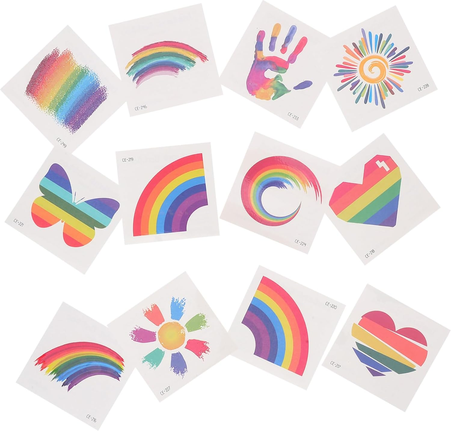 BATHVEVE Rainbow Pride Temporary 24Pcs, Gradient Face and Body Stickers, Lgbt Gay Rainbow for Festival Party Celebration in Australia image number 6