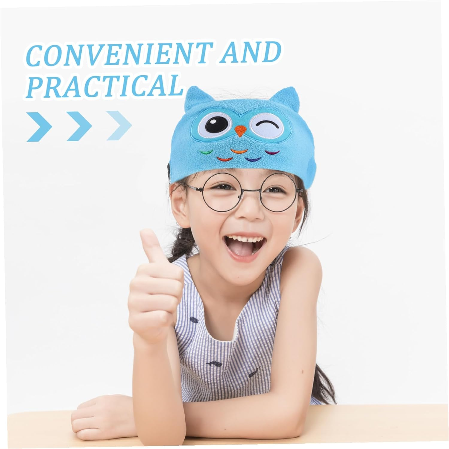 Kisangel Wireless Music Headband for Kids with Volume Control Soft Plush Sleep Headphones Thin Fleece Earphones Suitable for Toddlers and Travel image number 3