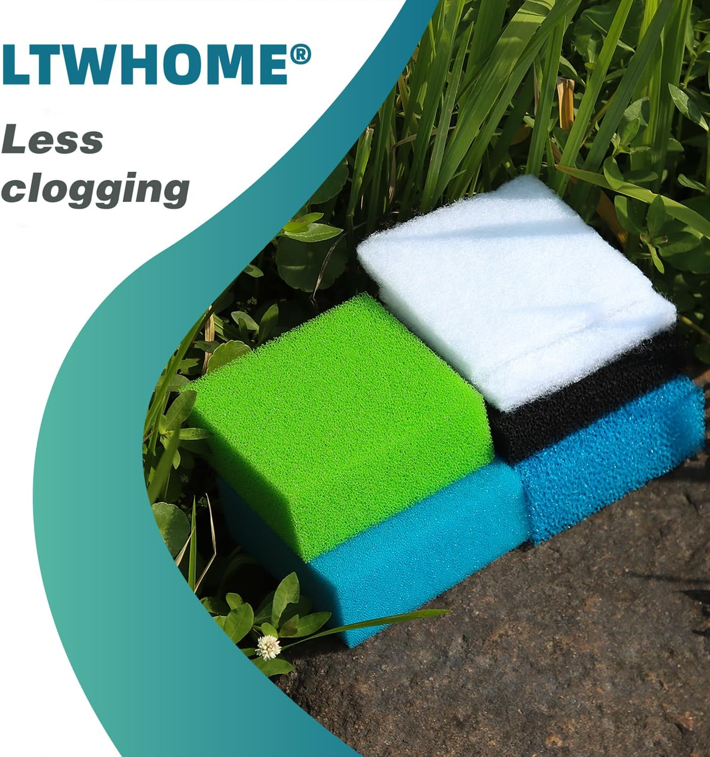 LTWHOME Value Pack of Fine Filters, Carbon Filters, Coarse Filters, Nitrate Filters and Poly Filters Set Fit for Juwel Standard/Bioflow 6.0/ L (Pack of 68) image number 2