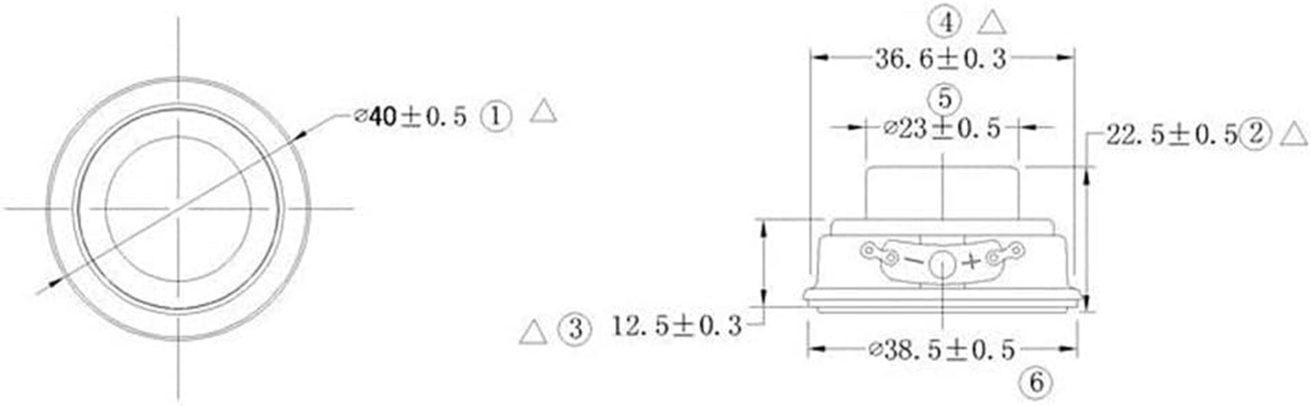 Daiilg 2Pcs 40MM Mini Audio Portable Speakers 16 Core 4 Ohm 5W Full Range Speaker Rubber Side Ndfeb Magnetic Speaker