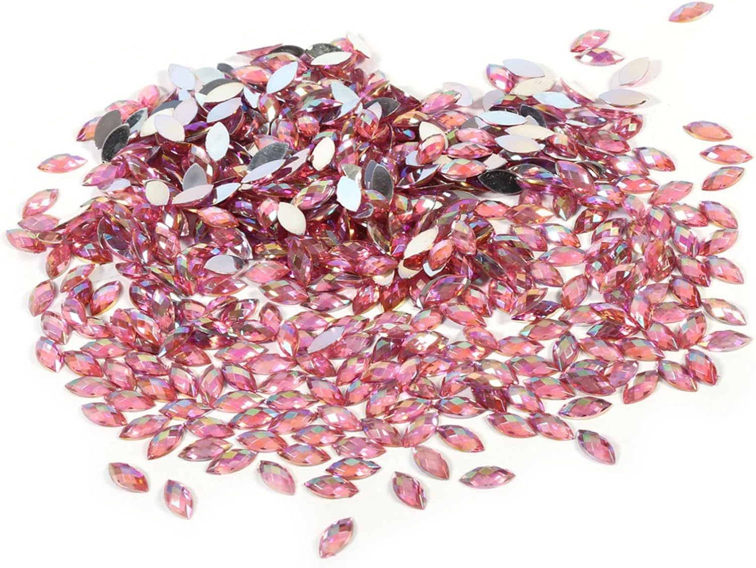 Crystal Rhinestone Flatback Beads for Jewellery and Garments, Pink - Light Pink image number 5