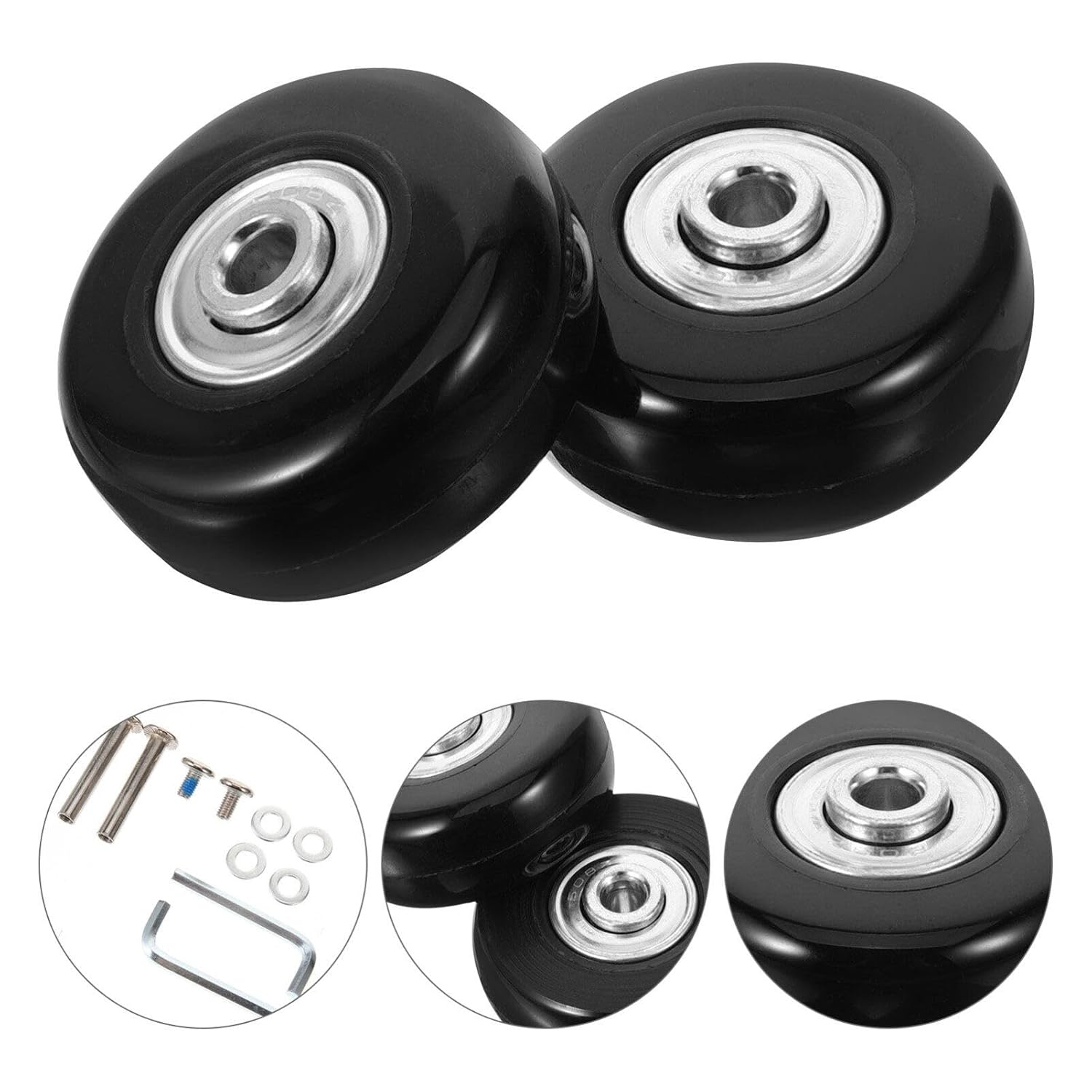 CALLARON 2Pcs Wheel Accessories Luggage Suitcase Swivel Caster Wheels Replacement Kit Travel