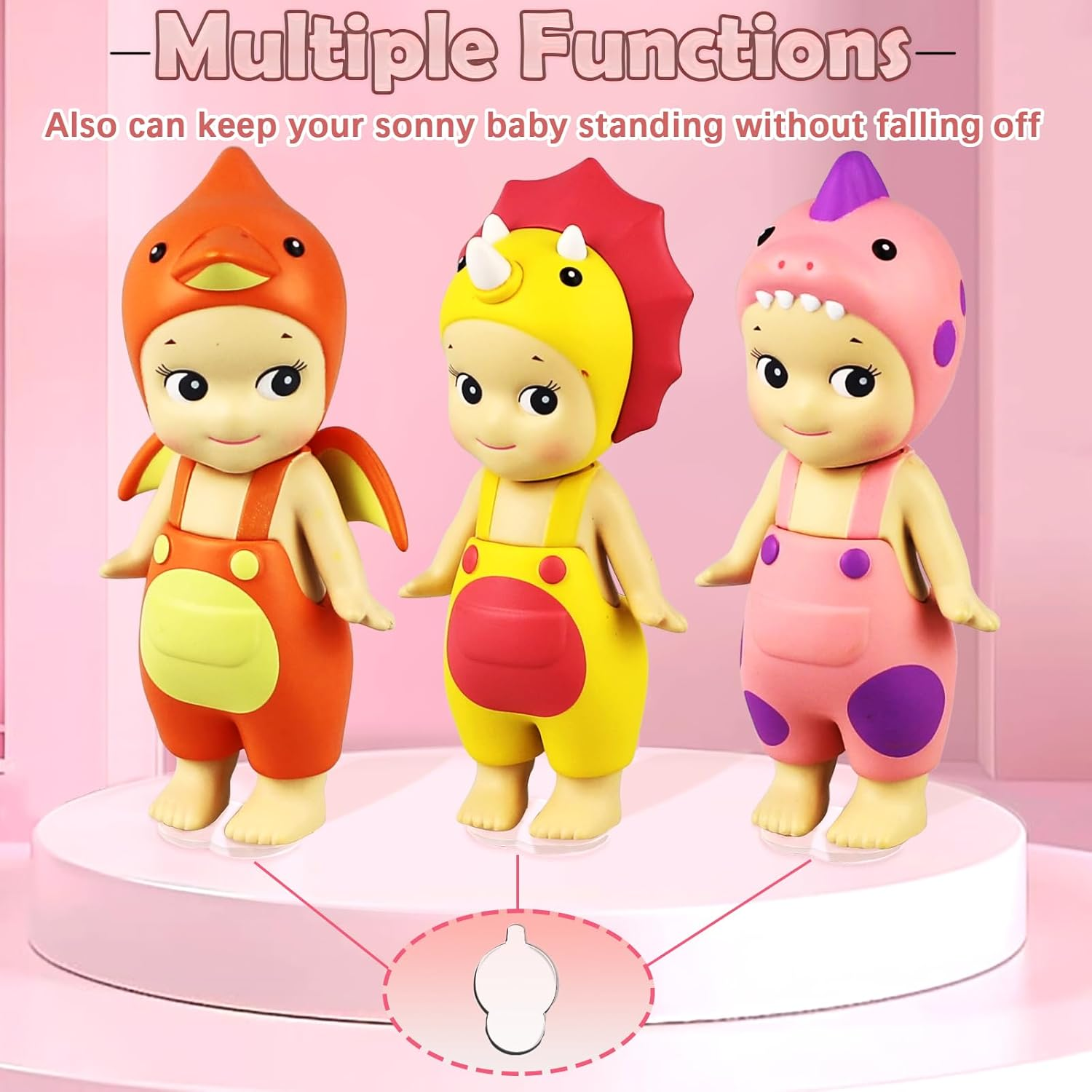 Adhesive Tape for Sonny Baby - 108PCS Double Sided Clear Adhesive Pads Custom Fit Sonny Baby Adhesive Tape Replacement, Removable Mini Figure Clear Glue Sticky Putty for Sonny Doll image number 1