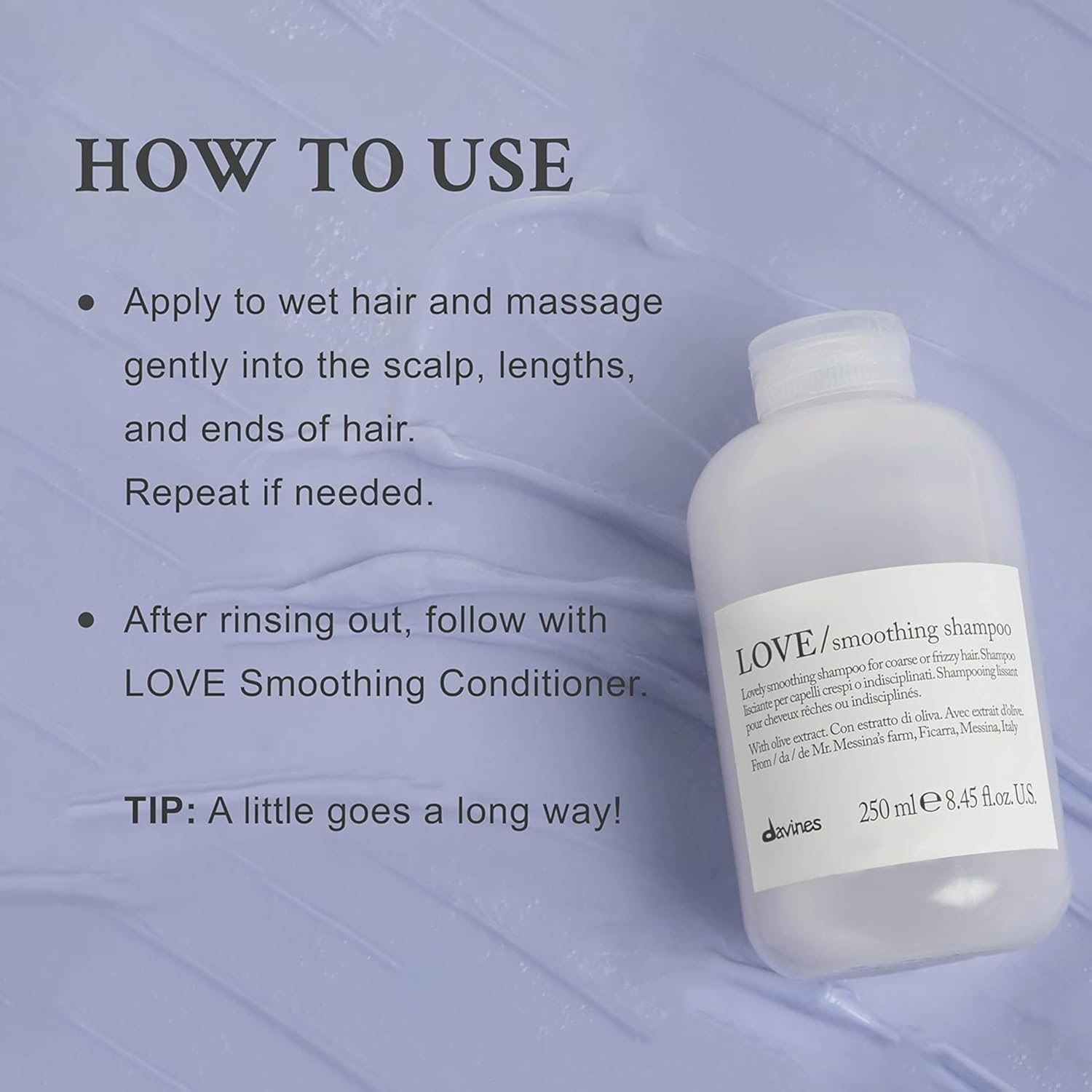 Davines Love Smoothing Shampoo 250 Ml image number 2