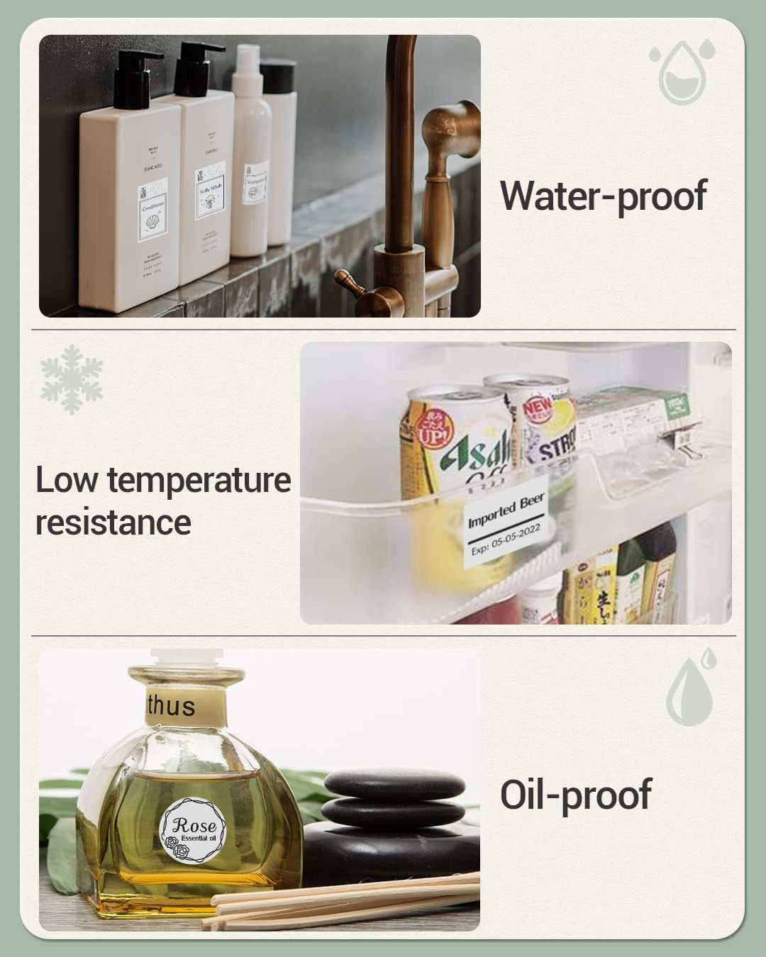 Phomemo M110 Multi-Purpose Square Self-Adhesive Label for Phomemo M110/M221/M150/M120/M220 Label Printer,1.57"X1.18"(40X30Mm),Black on White Labelfor Small Business, Home, Office, 230 Labels/Roll