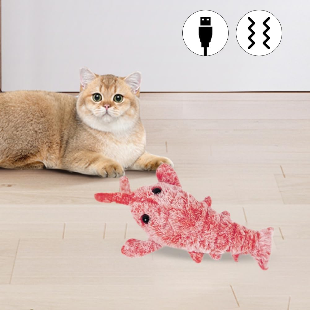 USB Charging Simulation Lobster Pet Toy Cute Interactive Shrimp Dog Toys Washable Electric Dancing Lobster Toy for Cats Toys image number 5