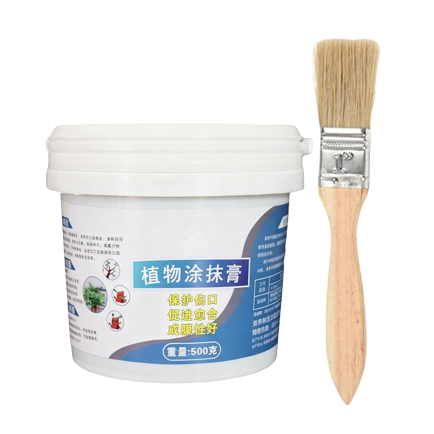 Tree Pruning Sealer - Pruning Grafting Tree Sealer Paint,500G Trunk Branch Paste, Weatherproof Coating with Brush for Flowers Fruits Bonsai Park Farming Backyard image number 3