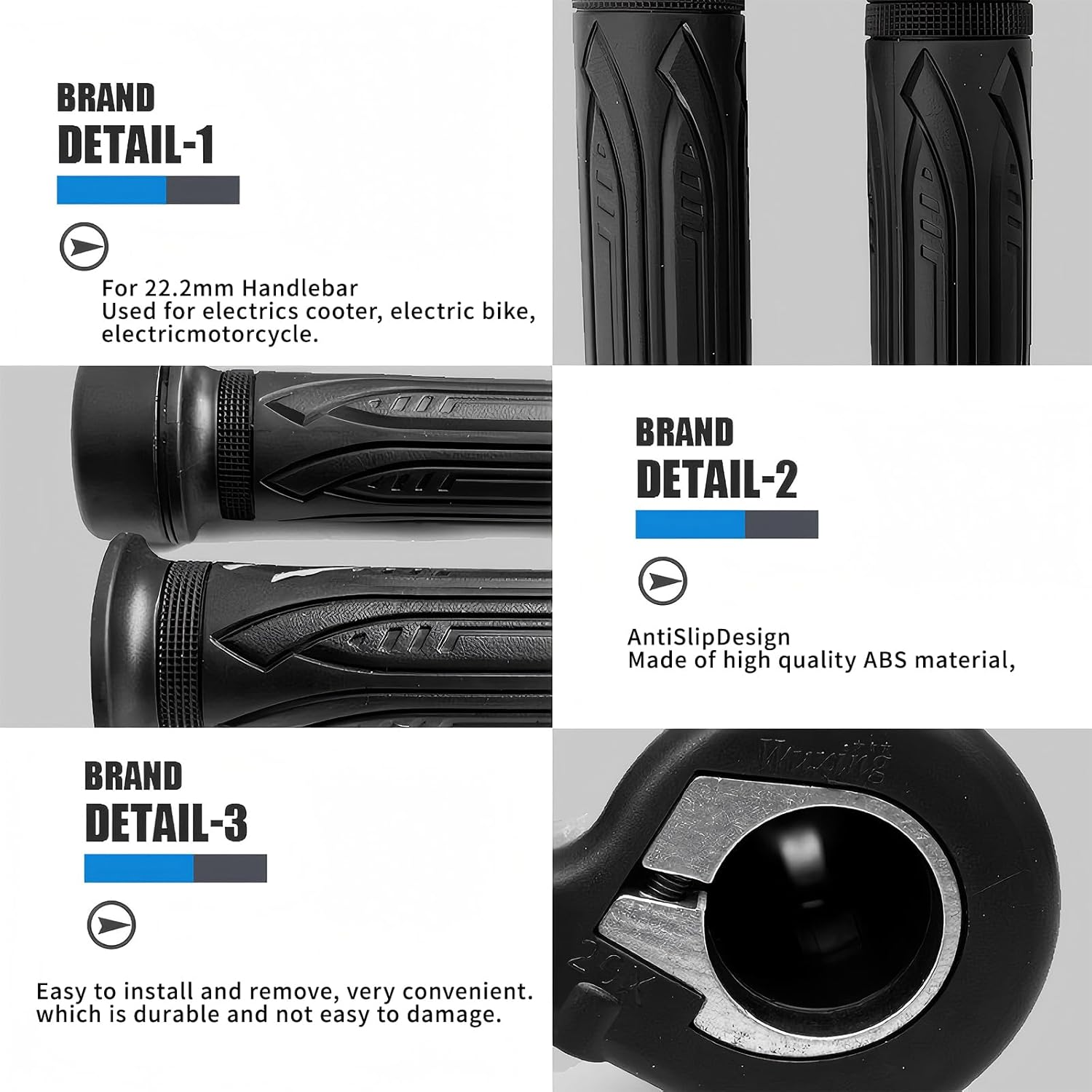 Ebike Throttle, 20X Full Twist Throttle for Ebike, Electric Bicycle Scooter Handlebar for Conversion E-Bikes or Scooters, 3 PIN Plug, 12V-72V Twist Throttie - 3 Pin Sm Plug image number 7