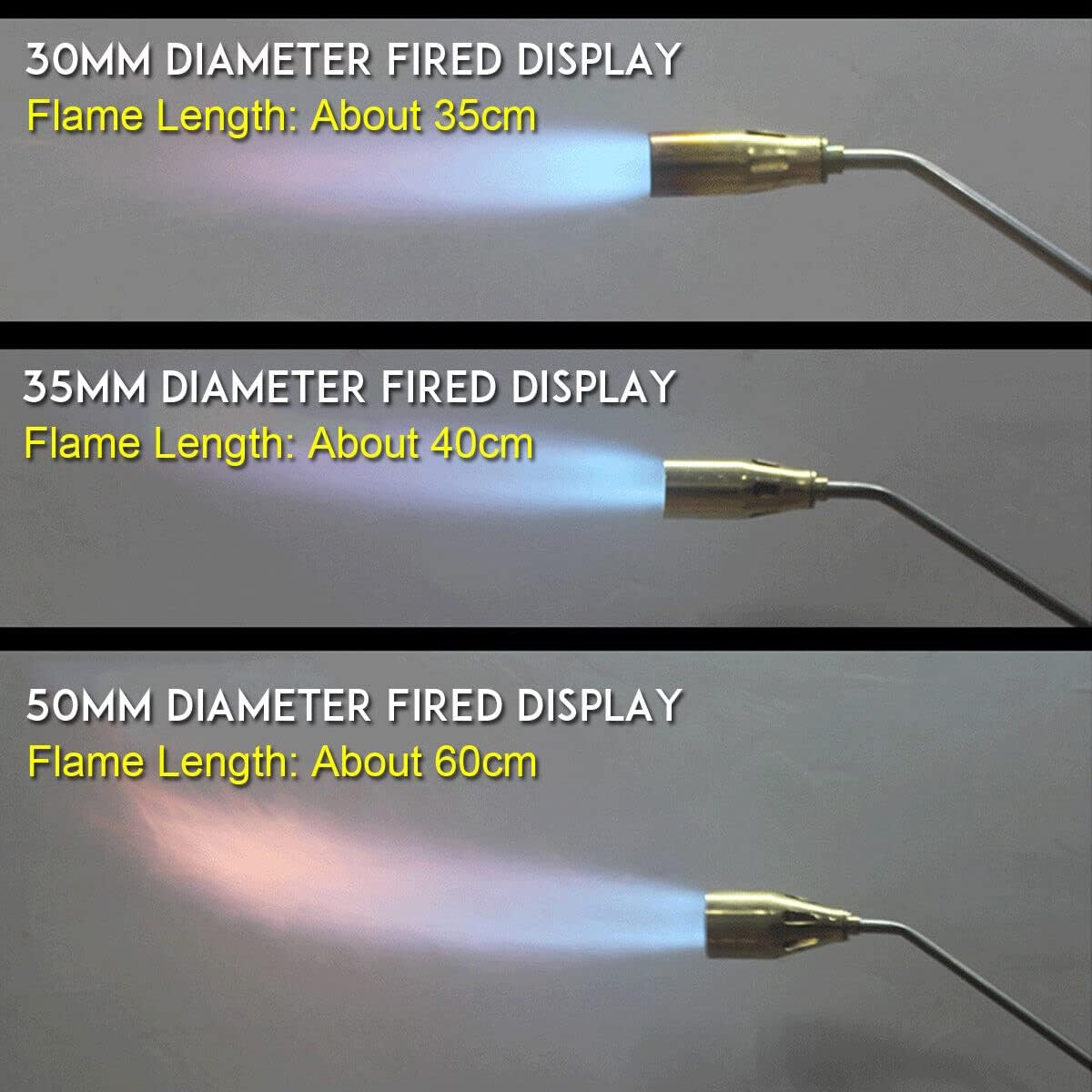 3 Nozzles Propane Butane Torch Weed Burner Weed Torch Gas Blow Torch Head for Burning Weed, Roof Insulation and Roads Paint Removal (Propane Butane Not Included) image number 6