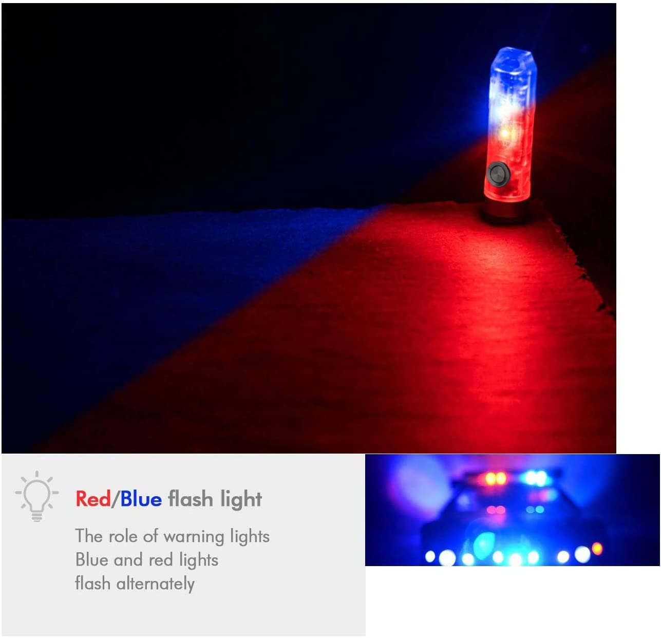 Rovyvon A8 USB C Rechargeable Keychain Flashlight, 650 Lumen Super Bright Mini Flashlights with Red Amber Setting, Magnetic Worklight for Hands-Free image number 1